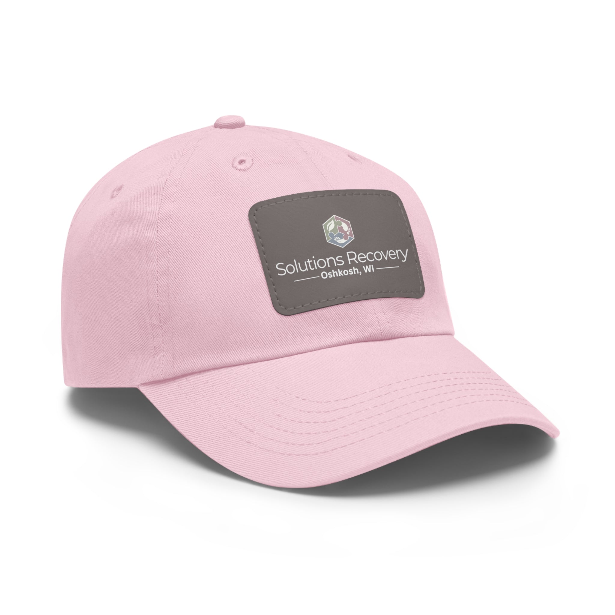 Solutions Recovery Leather Patch Dad Hat — "Live in the Solution"