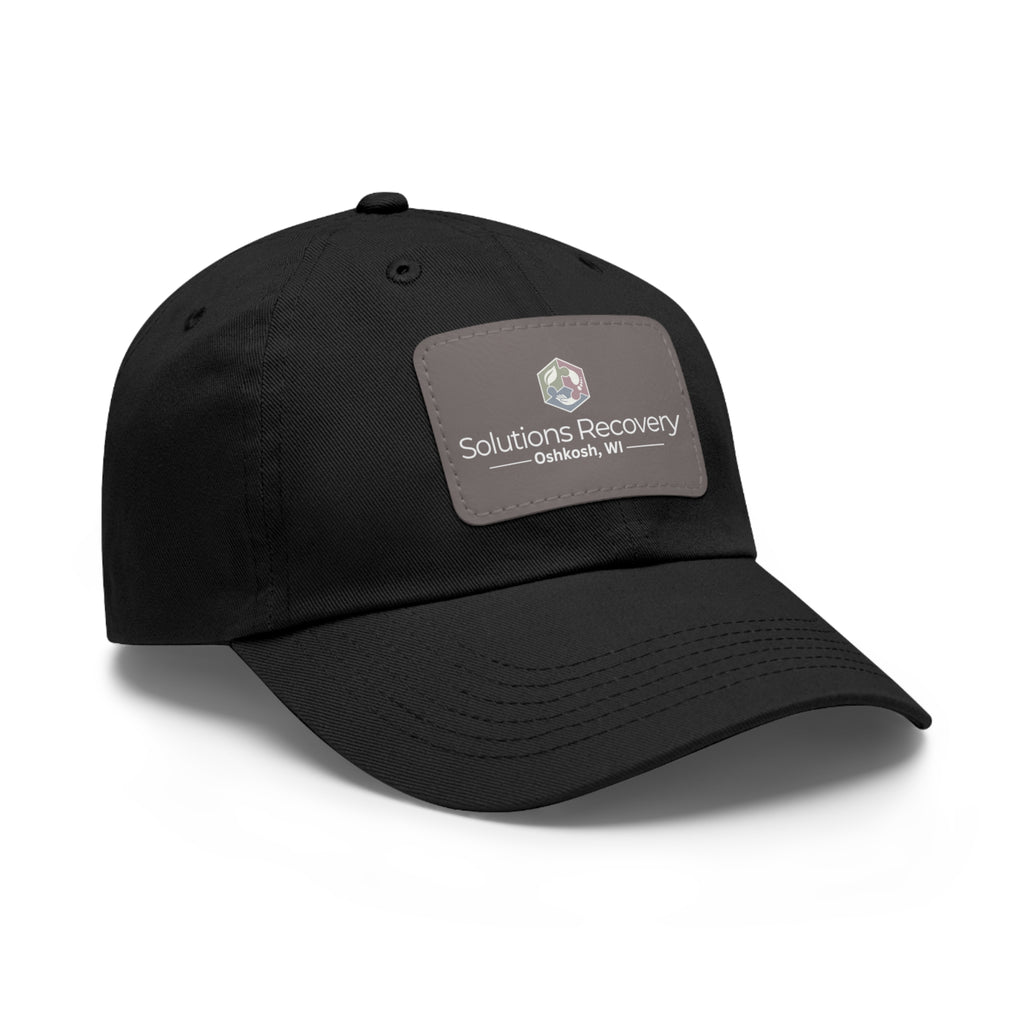 Solutions Recovery Leather Patch Dad Hat — "Live in the Solution"