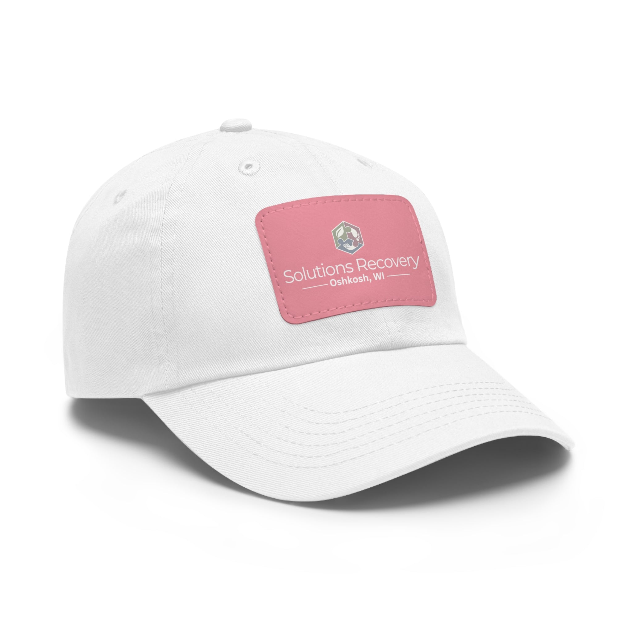 Solutions Recovery Leather Patch Dad Hat — "Live in the Solution"