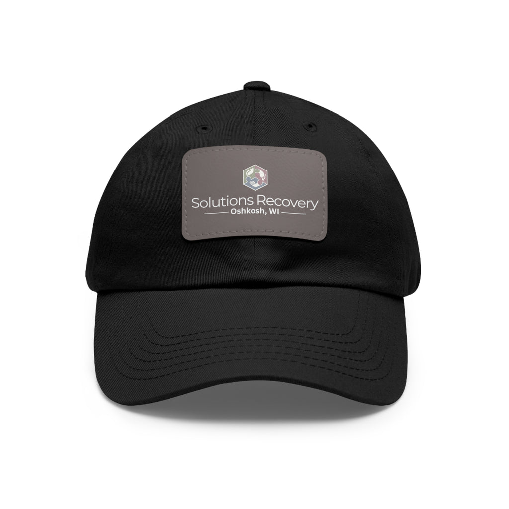 Solutions Recovery Leather Patch Dad Hat — "Live in the Solution"
